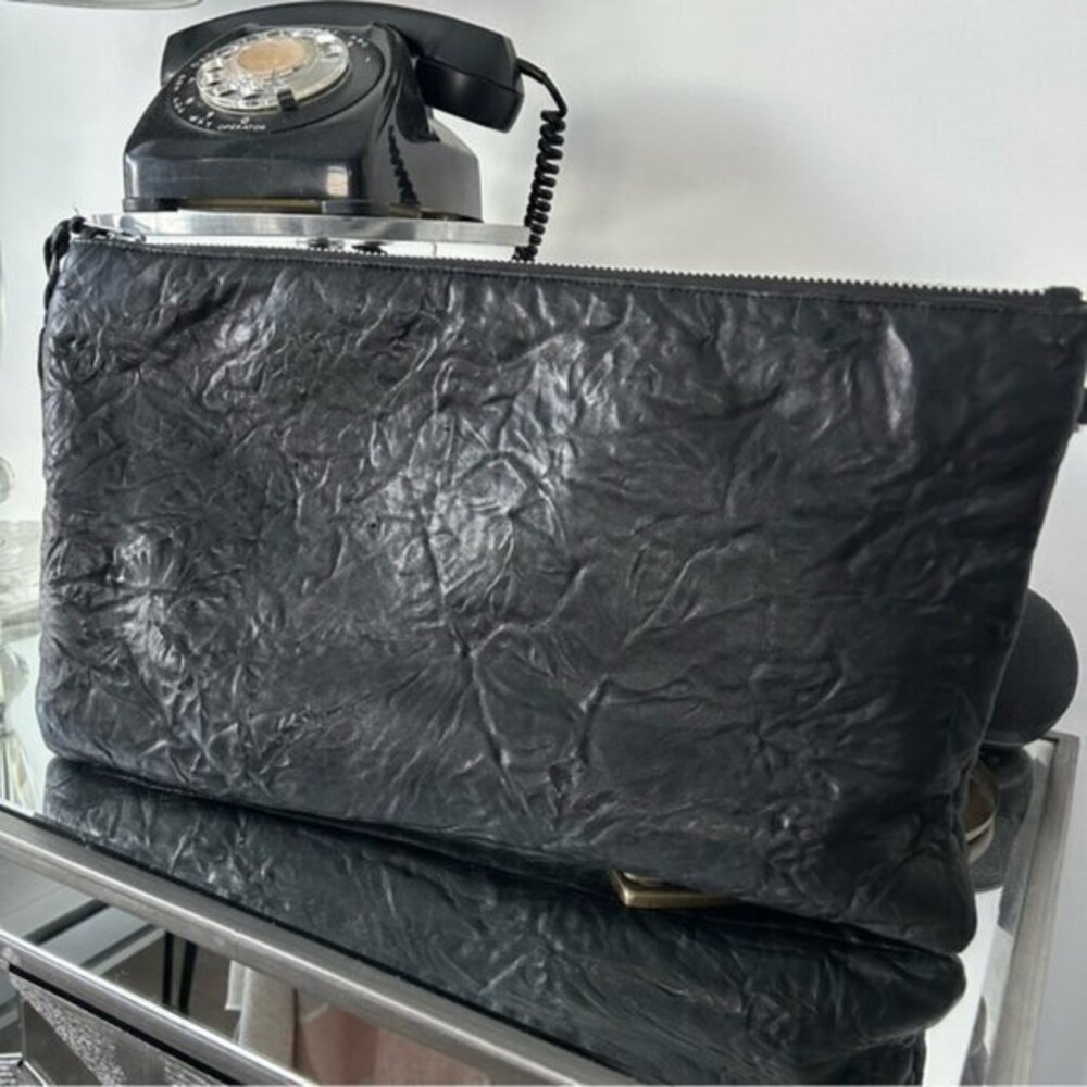 Mary Rich Leather Oversized Clutch Bag